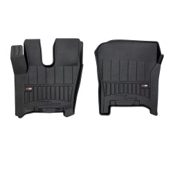 Tappetini per auto Proline 3D compatibili con DAF XF dal 2022 in poi su misura in gomma | Note: versione con sedile pneumatico destro | Set di tappetini premium | Materiale TPE durevole | Bordi più alti